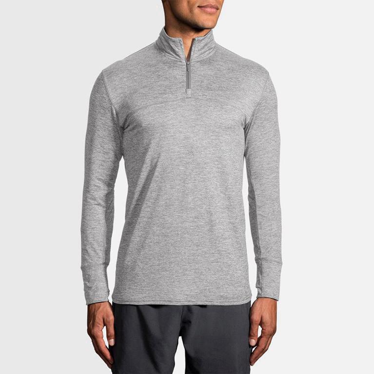 Brooks Dash Half Zip - Chaquetas Hombre - Gris (XLTJ-83542)